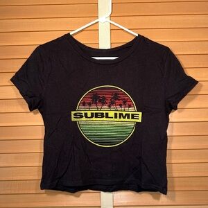 Sublime Band Tee Women’s size Large Crop Baby T-Shirt 100% Cotton